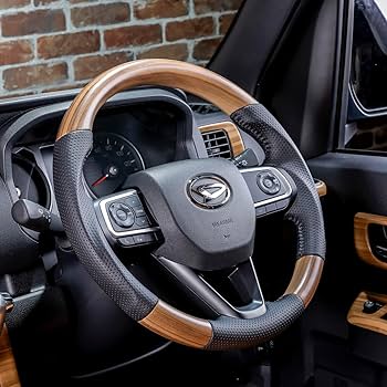 Amazon | WANGAN357 ガングリップ 茶木目ウッド ステアリング S700W Amazon | WANGAN357 ガングリップ 茶木目ウッド ステアリング S700W